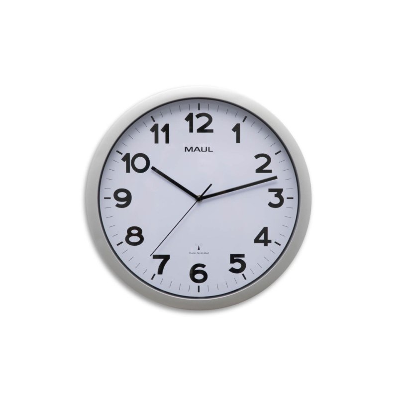 MAUL Horloge murale radioguidée MAULstep, argent
