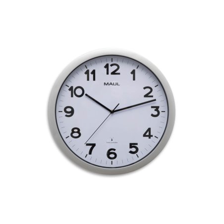 MAUL MAULstep Horloge à quartz Rond Argent, Blanc