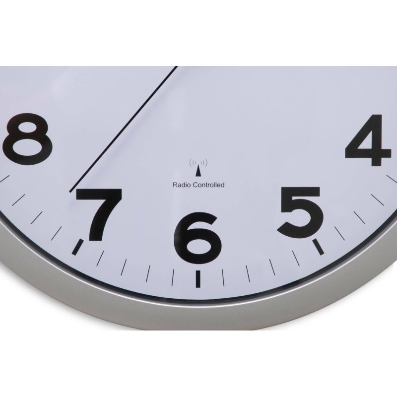 MAUL MAULstep Horloge à quartz Rond Argent, Blanc