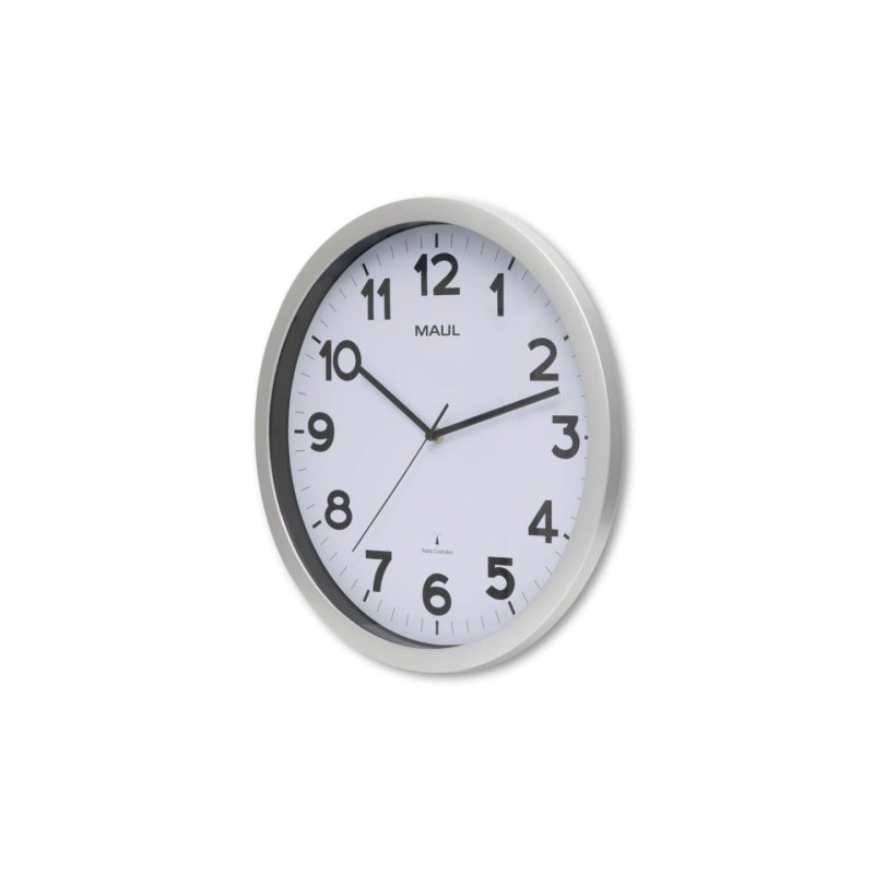 MAUL Horloge murale radioguidée MAULstep, argent