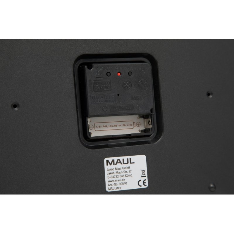 MAUL MAULstep Quartz clock Round Silver, White