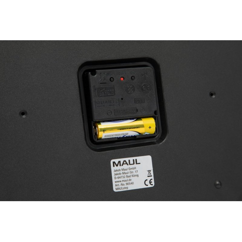 MAUL MAULstep Quartz clock Round Silver, White