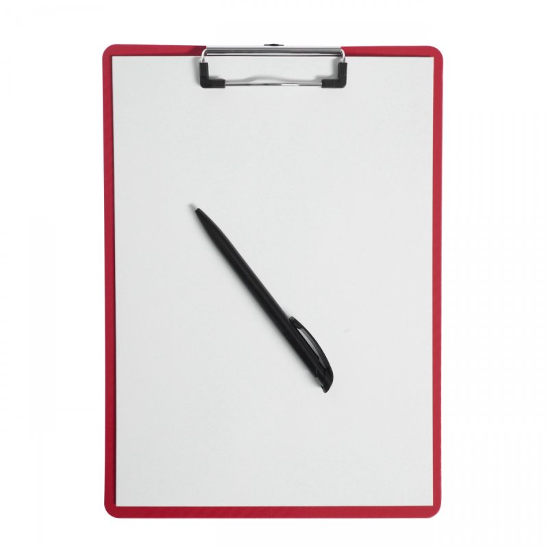 MAUL Porte-bloc avec pince MAULflexx, A4, rouge / noir