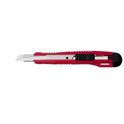 WEDO Cutter pro, lame: 9 mm, avec clip, rouge/noir