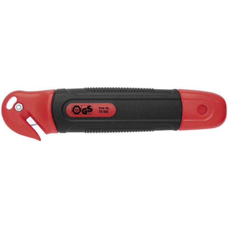 WEDO Cutter de sécurité Standard, lame trapèze, noir/rouge