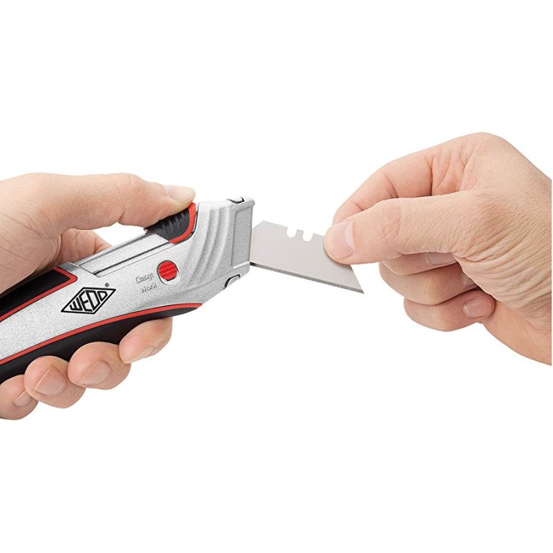WEDO Safety-Cutter pro, lame trapèze, noir/rouge