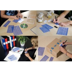 WEDO Kit normographe, hauteur de caractères: 5, 10 et 20 mm