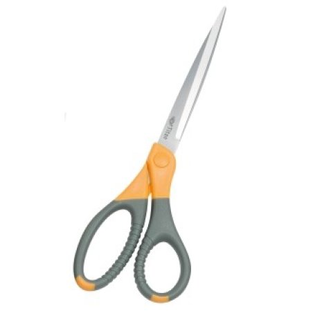 WEDO Ciseaux TITANE plus, pointu, longueur: 250mm,gris/jaune