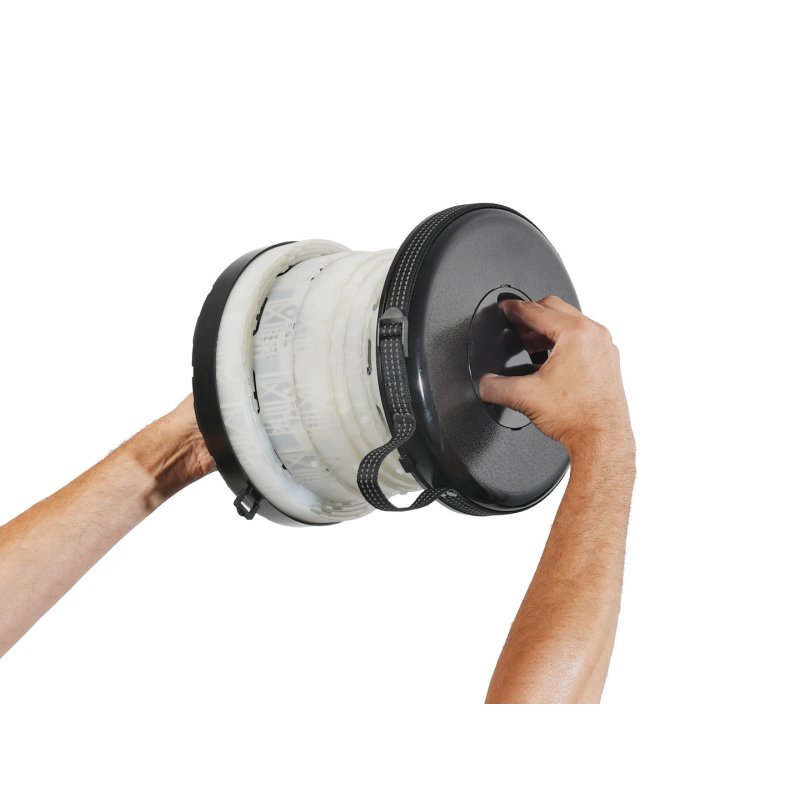 Wedo Teleskop-Hocker mit LED Funktion Round Black, White ABS