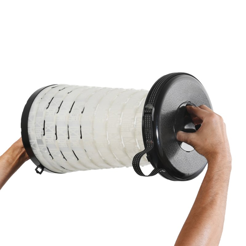 Wedo Teleskop-Hocker mit LED Funktion Round Black, White ABS