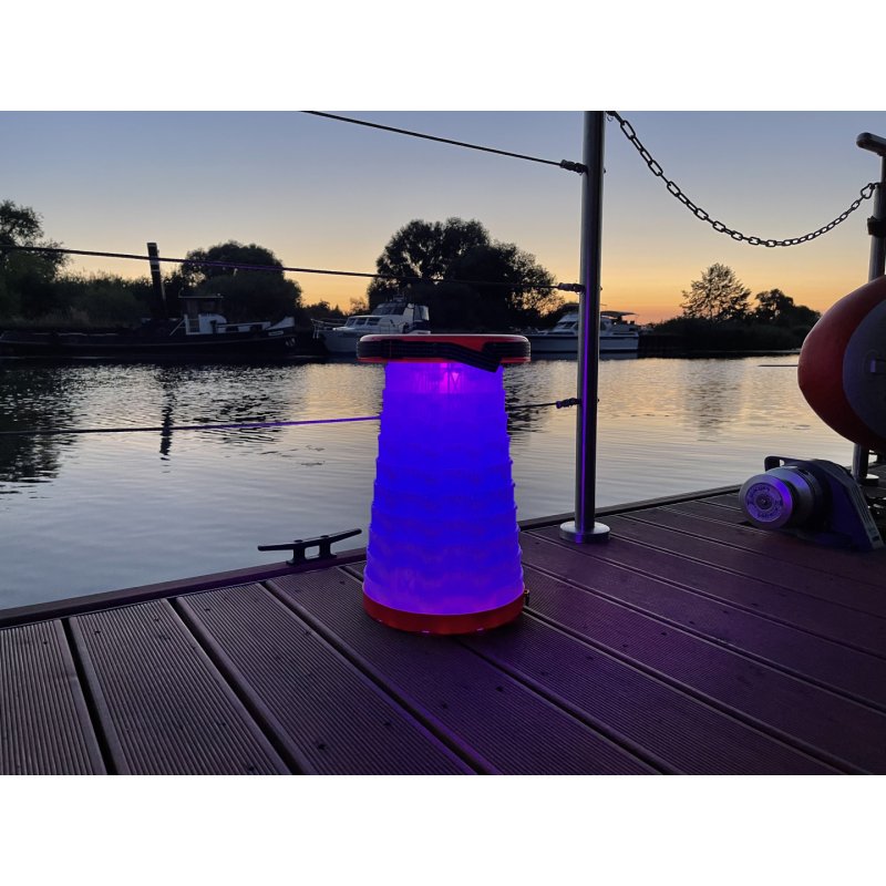 WEDO Tabouret télescopique SITTOGLOW, en plastique, noir