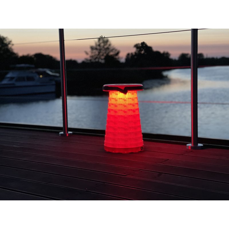 WEDO Tabouret télescopique SITTOGLOW, en plastique, rouge