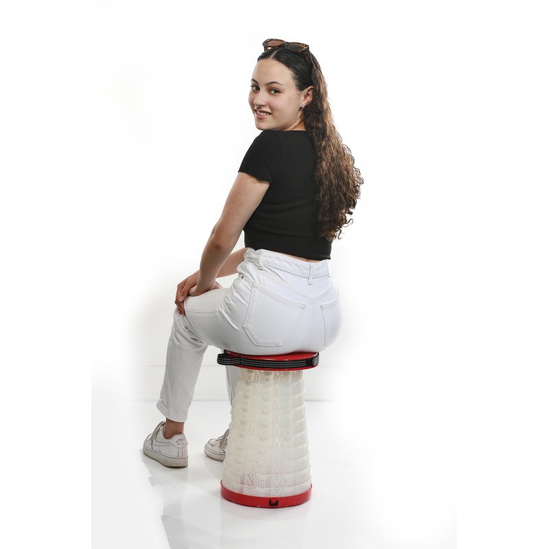 Wedo Teleskop-Hocker mit LED Funktion Rond Noir, Rouge, Blanc ABS