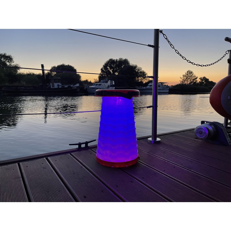 WEDO Tabouret télescopique SITTOGLOW, en plastique, rouge