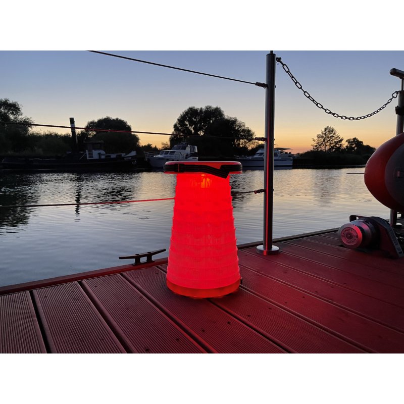 WEDO Tabouret télescopique SITTOGLOW, en plastique, rouge