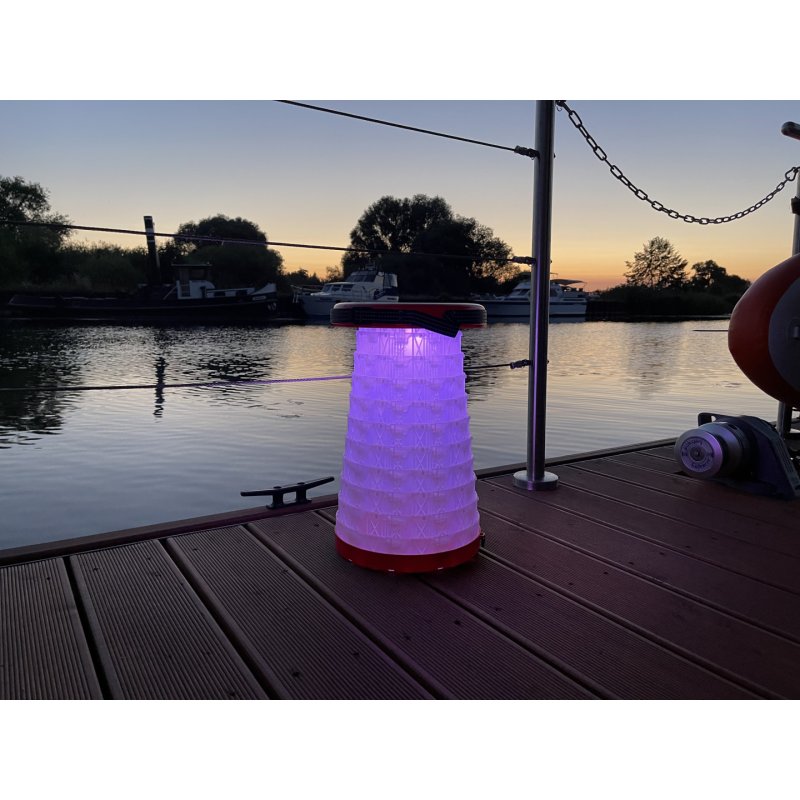 WEDO Tabouret télescopique SITTOGLOW, en plastique, rouge