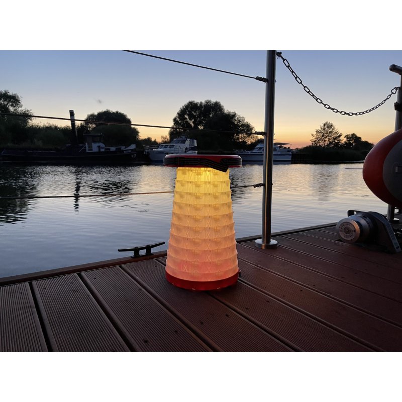 WEDO Tabouret télescopique SITTOGLOW, en plastique, rouge