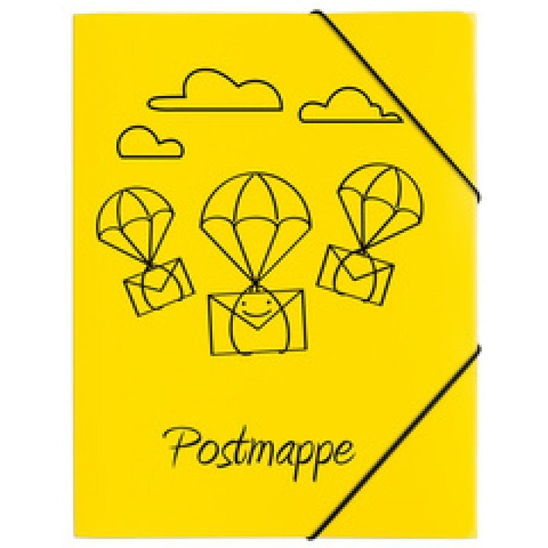 PAGNA Postmappe, DIN A4, PP, gelb, mit Motivdruck