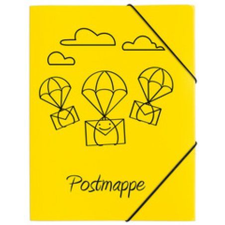 PAGNA Postmappe, DIN A4, PP, gelb, mit Motivdruck