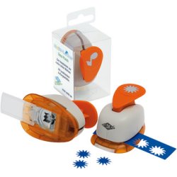 WEDO Perforateur motif coeur, grand, gris/orange