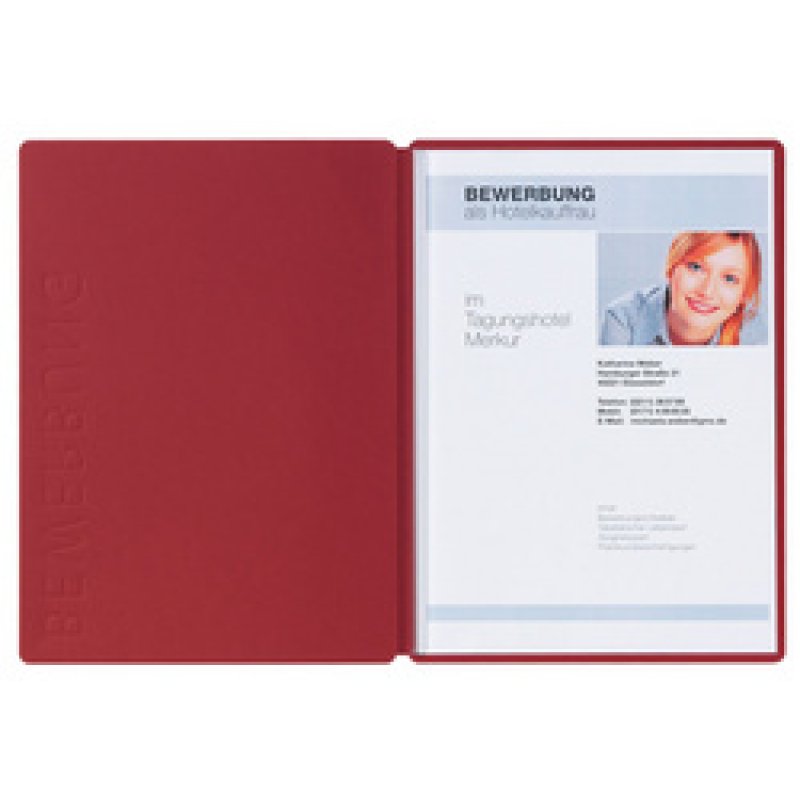 PAGNA Bewerbungsmappe "Solo", DIN A4, aus Karton, rot