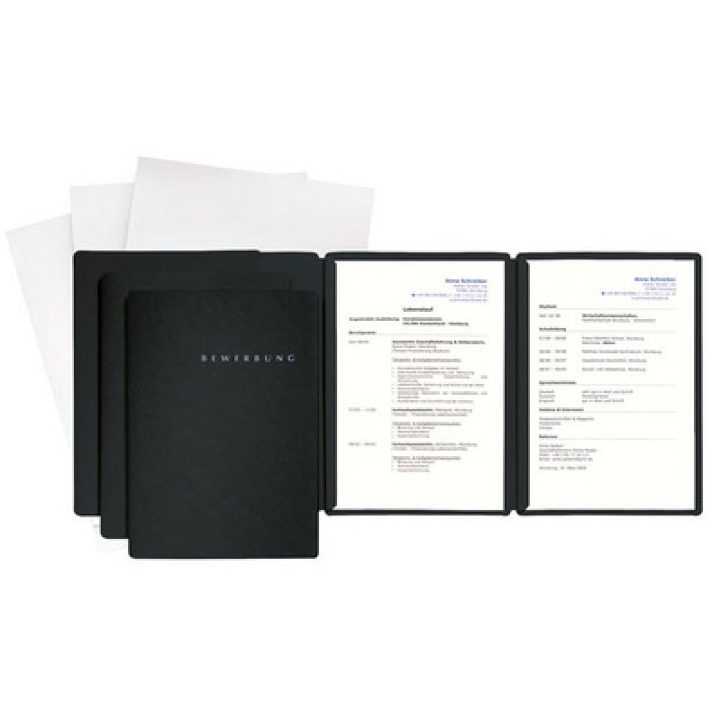 PAGNA Bewerbungs-Set "Special", DIN A4, schwarz, 3-teilig