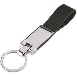 WEDO Porte-clé "STYLE", combinaison de cuir et de métal