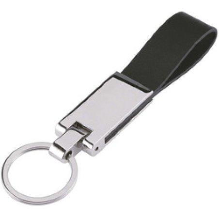 WEDO Porte-clé "STYLE", combinaison de cuir et de métal