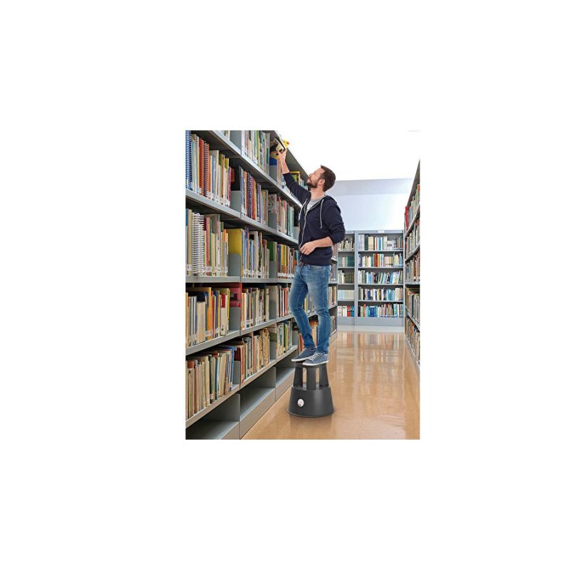 WEDO Tabouret marchepied STEP, plastique, gris / RAL 7012