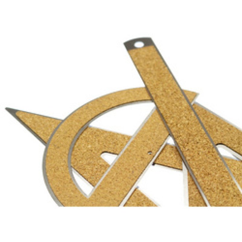 kangaro Kit de géométrie, inox, 4 pièces