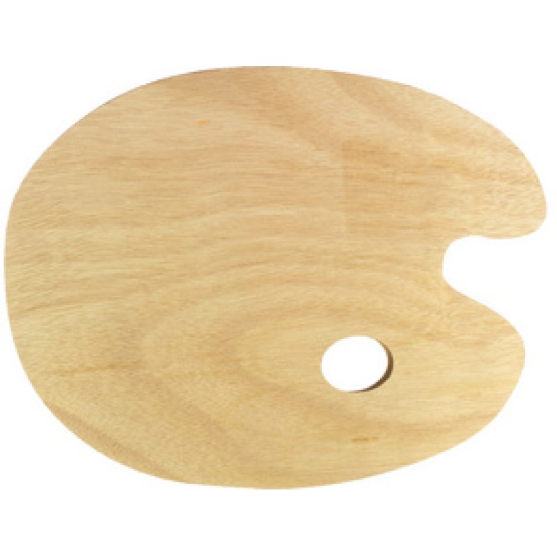 kangaro Palette de peinture, bois, ovale, 300 x 240 mm