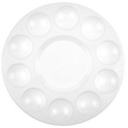 kangaro Palette de peinture, plastique, rond, 170 mm, blanc
