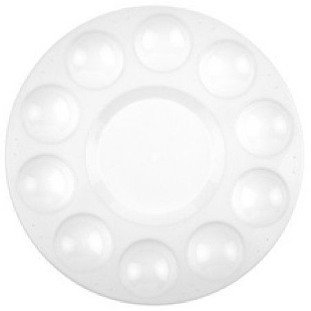 kangaro Palette de peinture, plastique, rond, 170 mm, blanc