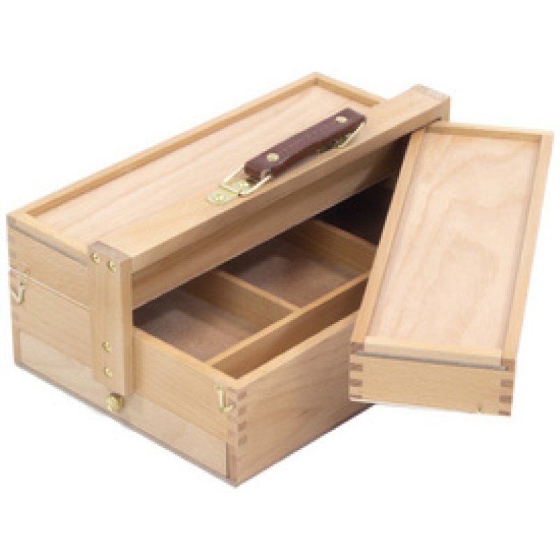 kangaro Boîte à ustensiles d'artiste, 3 niveaux, hêtre