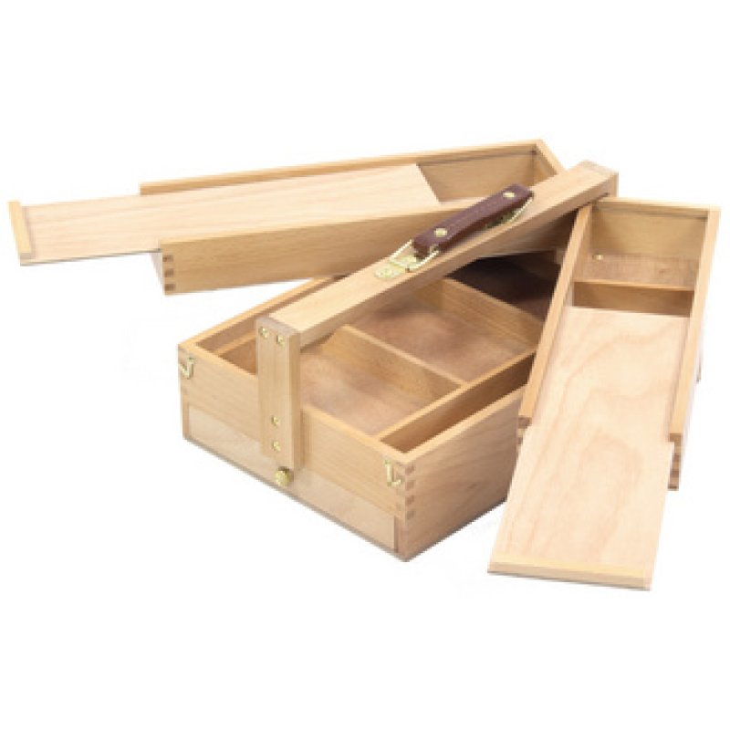 kangaro Boîte à ustensiles d'artiste, 3 niveaux, hêtre