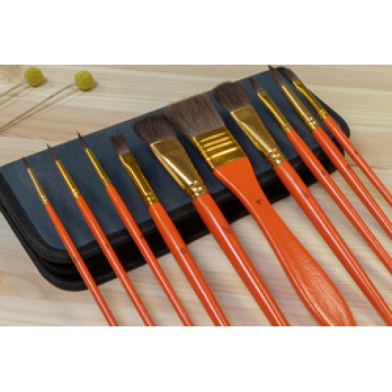 kangaro Set de pinceaux aquarelle, 10 pièces, dans un étui