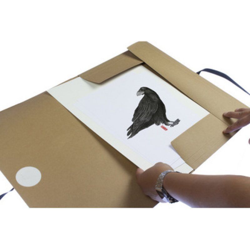 kangaro Carton à dessin Kraft, A3, carton, avec ruban