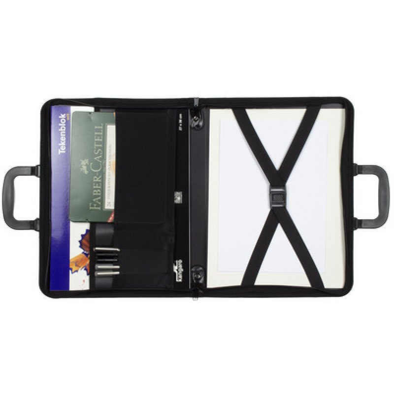 kangaro Porte-documents, A3, PP, avec poignée, noir