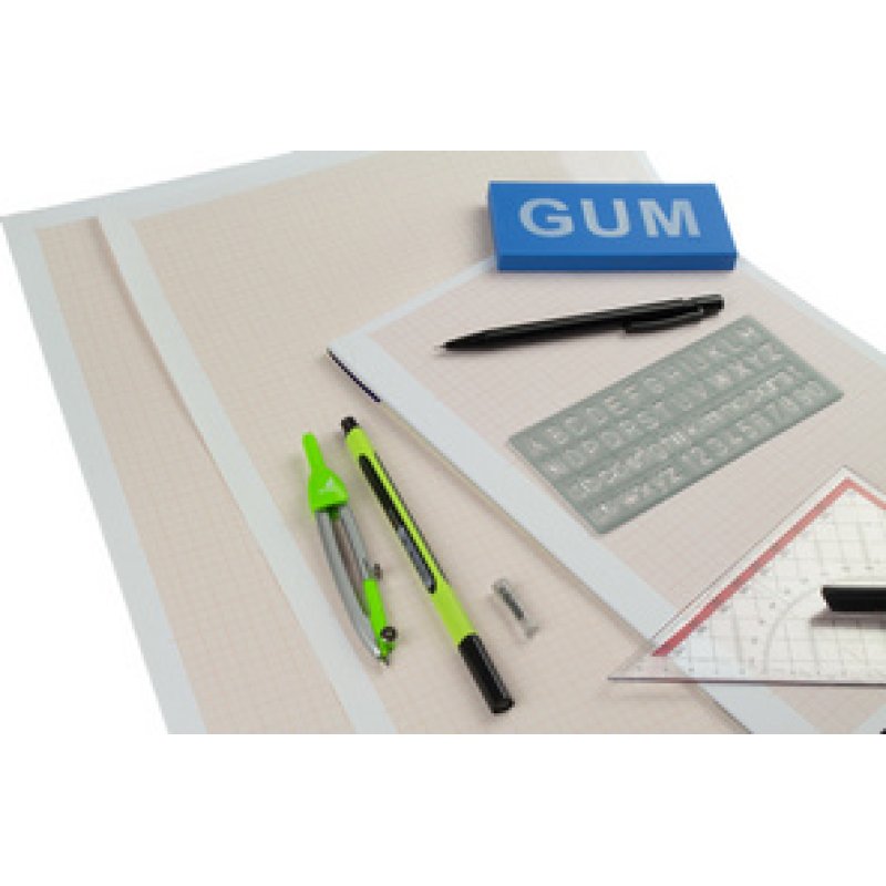 kangaro Bloc de papier millimétré, A4, 80 g/m2, 25 feuilles