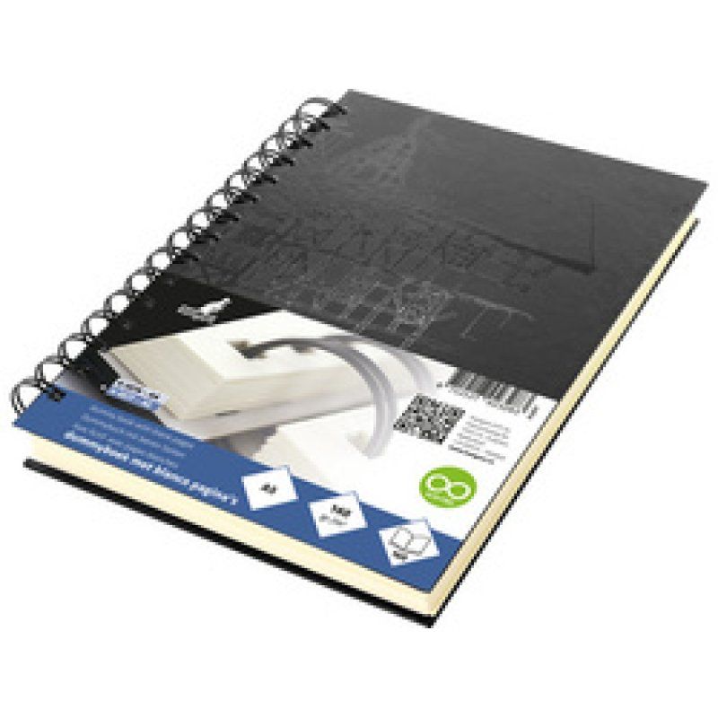 kangaro Cahier de croquis à spirale Design, A4, noir