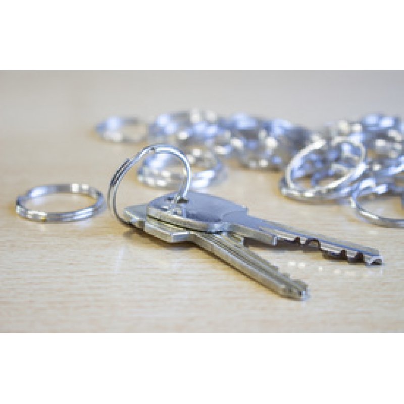 kangaro Anneau porte-clé, métal, diamètre: 25 mm, argent