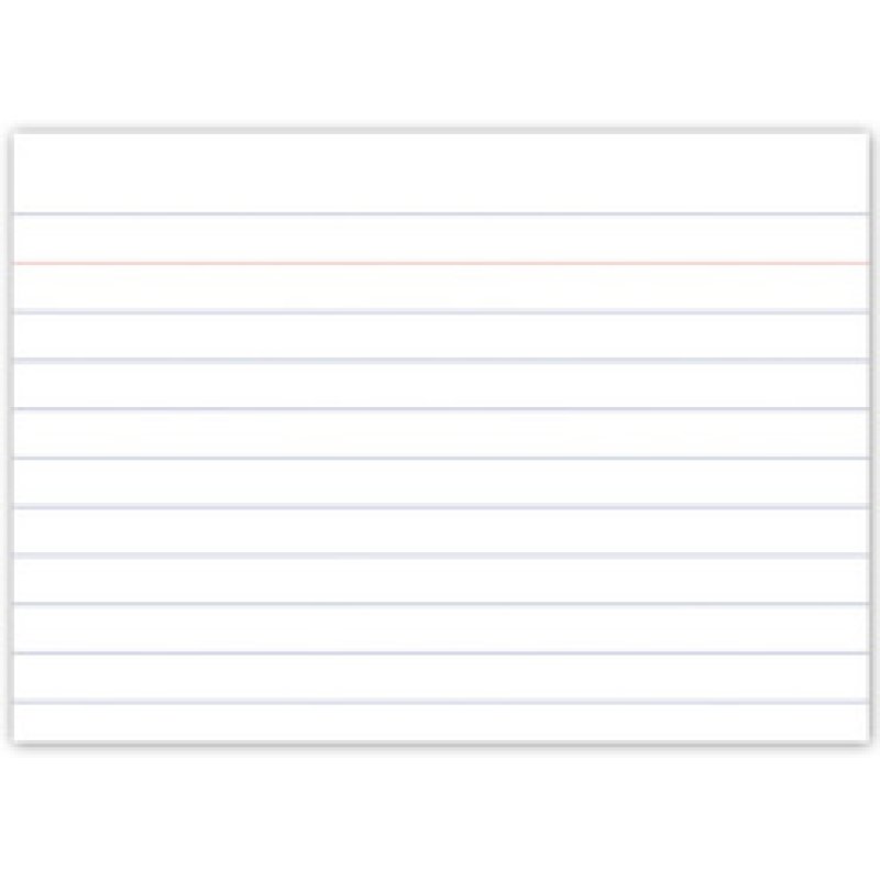 kangaro Fiches bristol, 105 x 750 mm, ligné, blanc