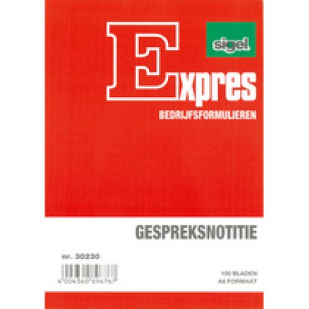 Expres Gespreksnotitieblok, formaat: A6 staand, 100 vel