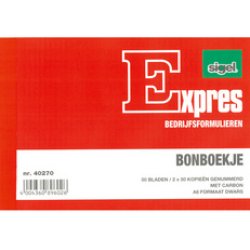 Expres Bonboekje, met carbon, A6 liggend, 3 x 50 vel