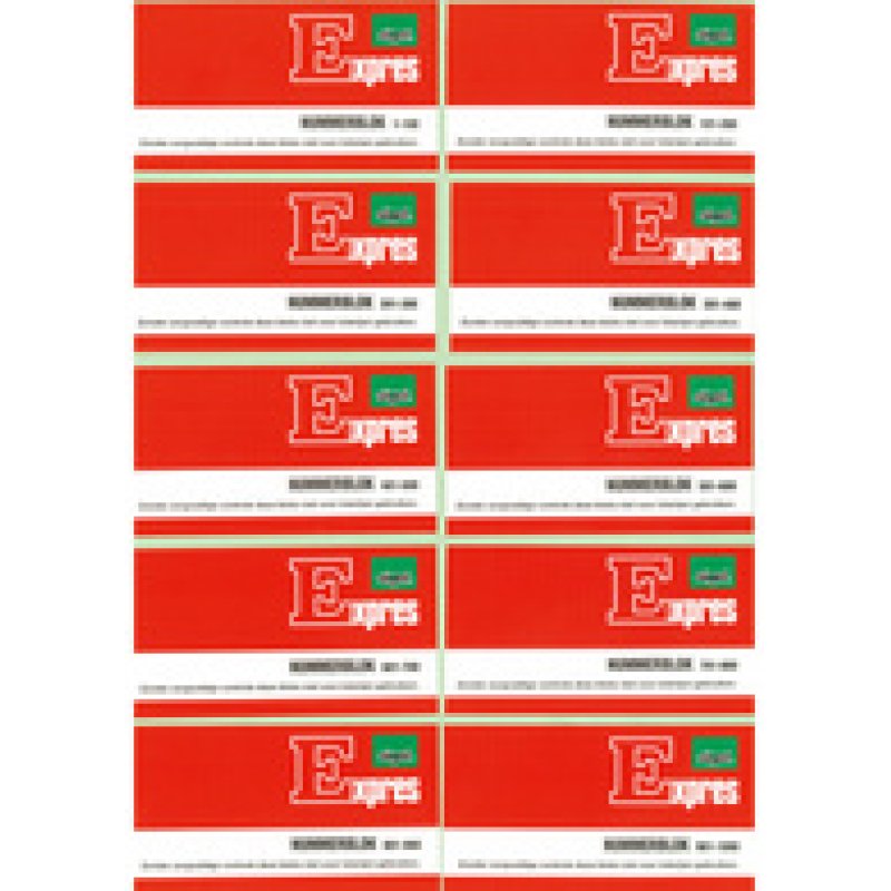 Expres Nummerblok 1-1000, 105 x 53 mm, groen