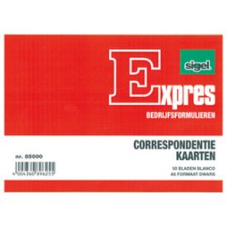 Expres Correspondentiekaart, 200 grams, A6 liggend, weiß