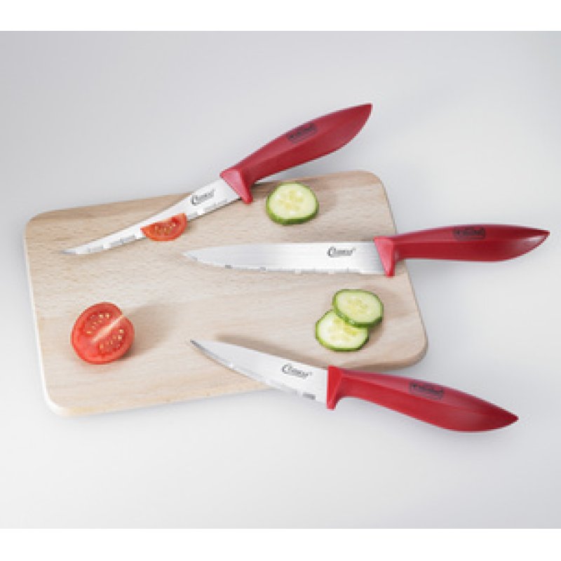 Clauss Set de couteaux, 3 pièces, rouge