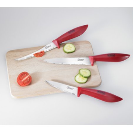 Clauss Set de couteaux, 3 pièces, rouge