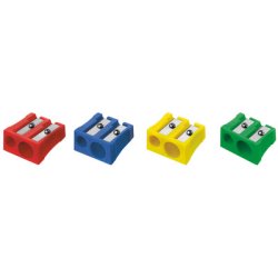 WESTCOTT Taille-crayons double, en plastique, assortis