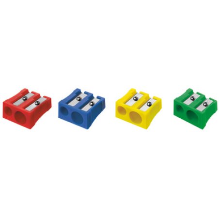 WESTCOTT Taille-crayons double, en plastique, assortis